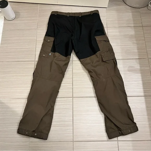 Fjallraven Men's Cargo Pants in Brown and Black - Picture 8 of 13